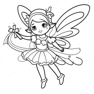 Christmas Fairy Coloring Pages