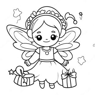 Christmas Fairy Coloring Page 38593-30870