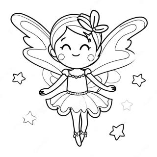 Whimsical Christmas Fairy With Sparkling Wings Coloring Page 38594-30889