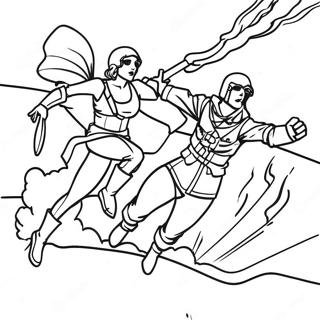 Exciting Action Scenes Coloring Page 38614-30885