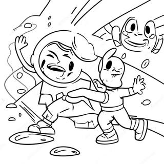 Exciting Action Scenes Coloring Page 38614-30887