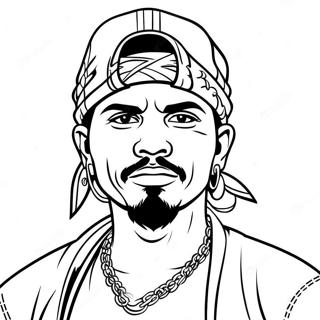 Cholo Character With Bandana Coloring Page 38654-30921