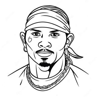 Cholo Character With Bandana Coloring Page 38654-30922