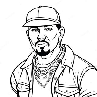 Cholo Character With Bandana Coloring Page 38654-30923