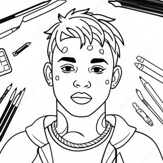 Xxxtentacion Coloring Page 38663-30928