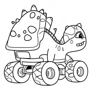 Dinosaur Monster Truck Coloring Page 38693-30952