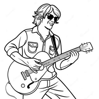 Rock N Roll Guitarist Coloring Page 38703-30957