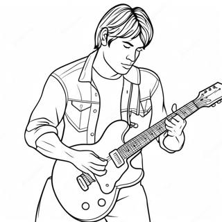 Rock N Roll Guitarist Coloring Page 38703-30958