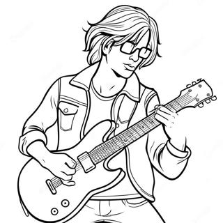 Rock N Roll Guitarist Coloring Page 38703-30960