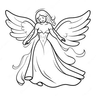 Fallen Angel Fairy For Adults Coloring Pages