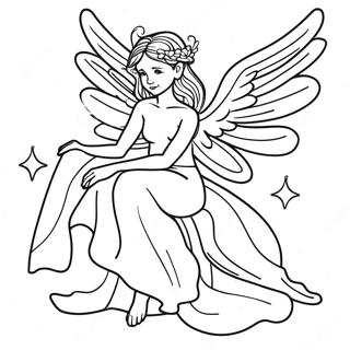 Fallen Angel Fairy With Ethereal Wings Coloring Page 38713-30966