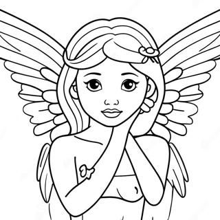 Fallen Angel Fairy With Ethereal Wings Coloring Page 38713-30968