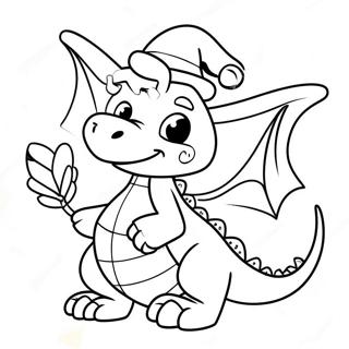 Christmas Dragon Coloring Pages