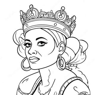 Queen Graffiti Gangster Coloring Pages