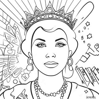 Cool Queen Graffiti Artist Coloring Page 38734-30981