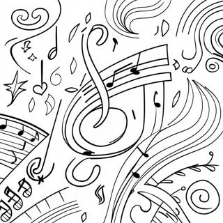 Music Note Sheet Coloring Pages