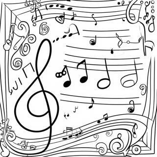 Music Note Sheet Coloring Page 38763-31016