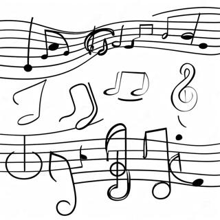 Music Note Sheet Coloring Pages