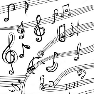 Colorful Music Notes And Clefs Coloring Page 38764-31007