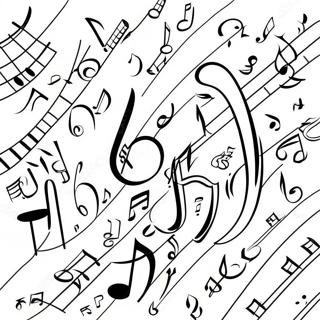 Colorful Music Notes And Clefs Coloring Page 38764-31008