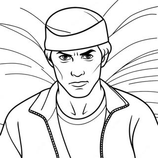 Hawk From Cobra Kai In Action Coloring Page 38774-31020