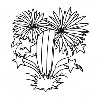 Patriotic Fireworks Coloring Page 38834-31070