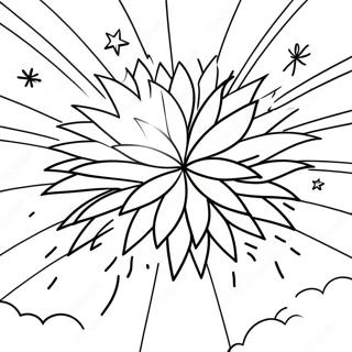 Patriotic Fireworks Coloring Page 38834-31071