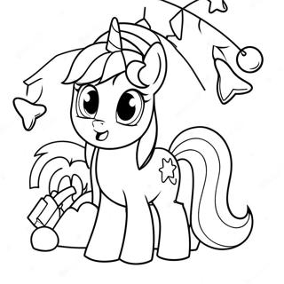 Twilight Sparkle With Christmas Lights Coloring Page 38844-31073