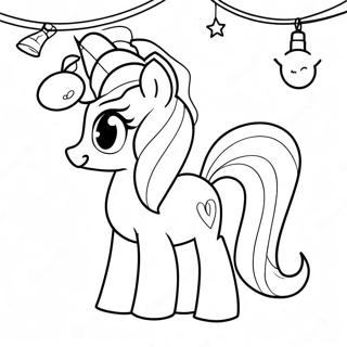 Twilight Sparkle With Christmas Lights Coloring Page 38844-31074