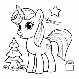 Twilight Sparkle With Christmas Lights Coloring Page 38844-31075