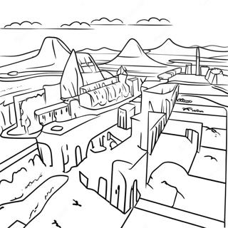 Mesopotamia Sumerian City Coloring Page 38854-31078