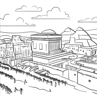 Mesopotamia Sumerian City Coloring Page 38854-31079