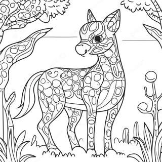 Colorful Pixel Art Animals Coloring Page 3887-3147