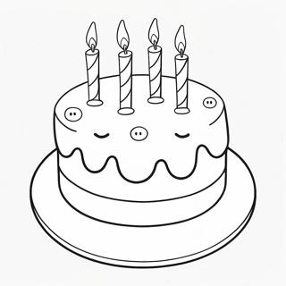 Happy Birthday Sister Cake Coloring Page 38883-31101