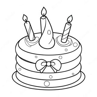 Happy Birthday Sister Cake Coloring Page 38883-31102