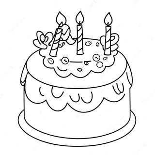 Happy Birthday Sister Cake Coloring Page 38883-31103