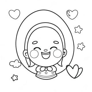 Cute Happy Birthday Sister Balloon Coloring Page 38884-31107