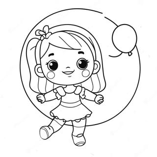 Cute Happy Birthday Sister Balloon Coloring Page 38884-31108