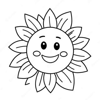 Joyful Smiling Sun Coloring Page 38894-31117