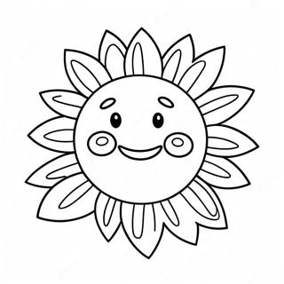 Joyful Smiling Sun Coloring Page 38894-31119