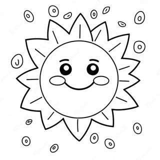 Joyful Smiling Sun Coloring Page 38894-31120