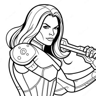 Gamora In Action Coloring Page 38904-31121