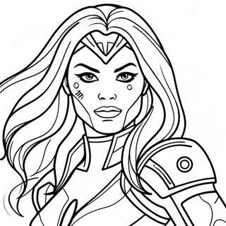 Gamora In Action Coloring Page 38904-31122