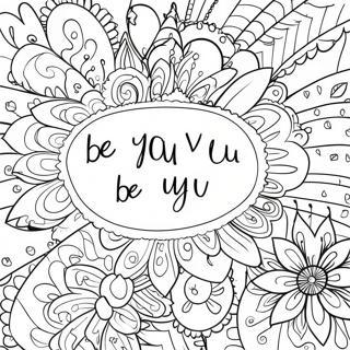 Be You Inspirational Quote Coloring Page 38913-31126