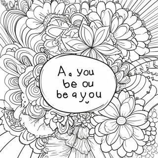 Be You Inspirational Quote Coloring Page 38913-31127