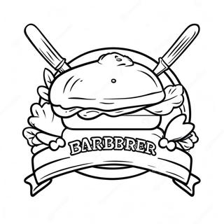 Bread Barbershop Logo Coloring Page 38923-31134