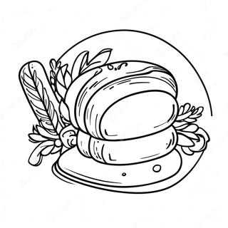 Bread Barbershop Logo Coloring Page 38923-31135