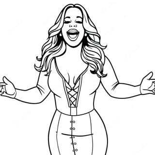 Mariah Carey Singing On Stage Coloring Page 38944-31145