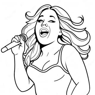 Mariah Carey Singing On Stage Coloring Page 38944-31146