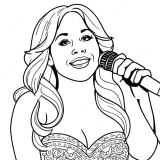 Mariah Carey Singing On Stage Coloring Page 38944-31147